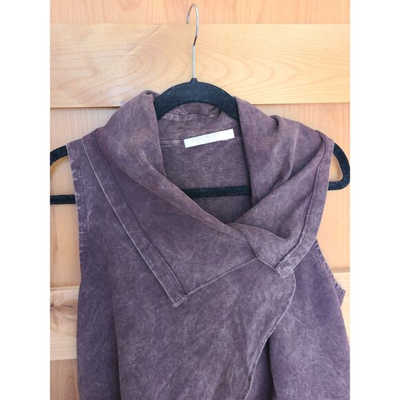 Testimony Los Angeles Lagenlook Sleeveless Cardigan Brown Layered Look SMALL S - Picture 3 of 8